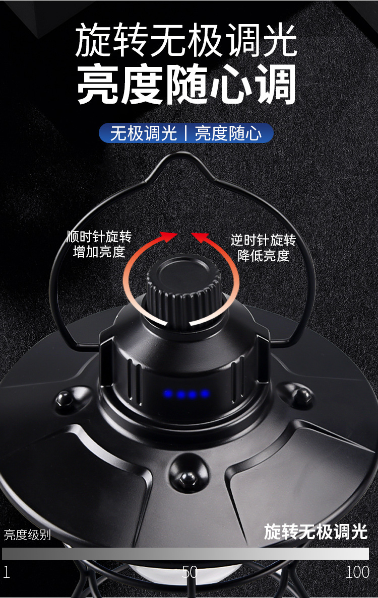 usb charging retro camping lamp, outdoor strong light portable tent lamp, nostalgic ironwork hand-held camping lamp, horse lantern pic 10