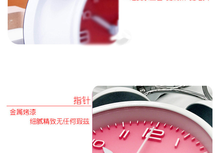 亚马逊热卖双打铃闹钟创意经典静音学生大声双铃3D数字打铃钟详情19