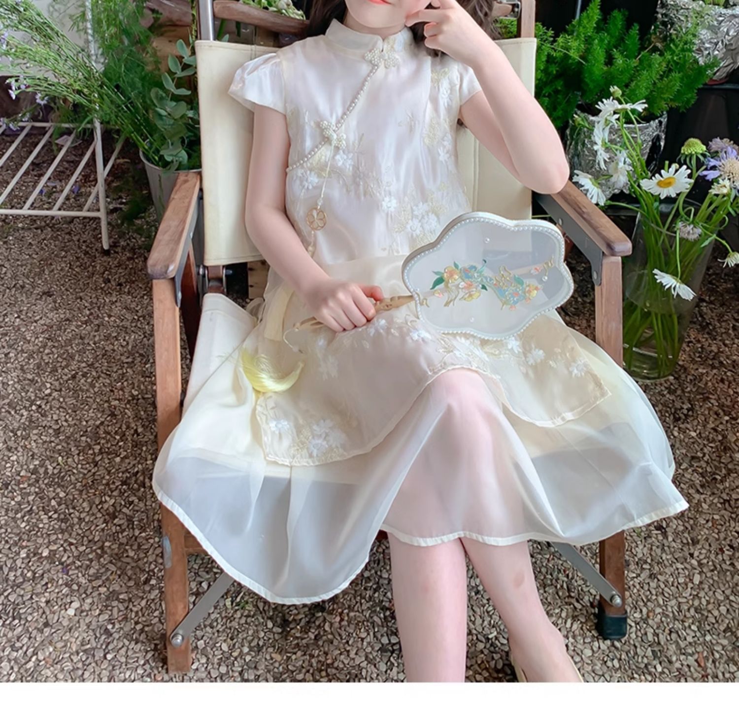 国潮女童夏装旗袍裙2025夏季新款儿童洋气裙子中大童中国风短袖连衣裙详情9