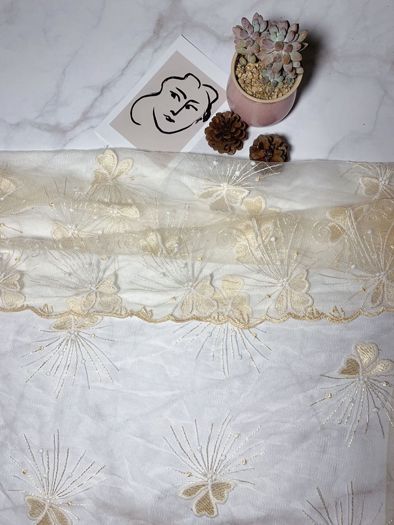 Factory direct sales of home textile accessories, embroidery, large butterfly fabric, clothing, window screen accessories, multiple specifications customized pic 7