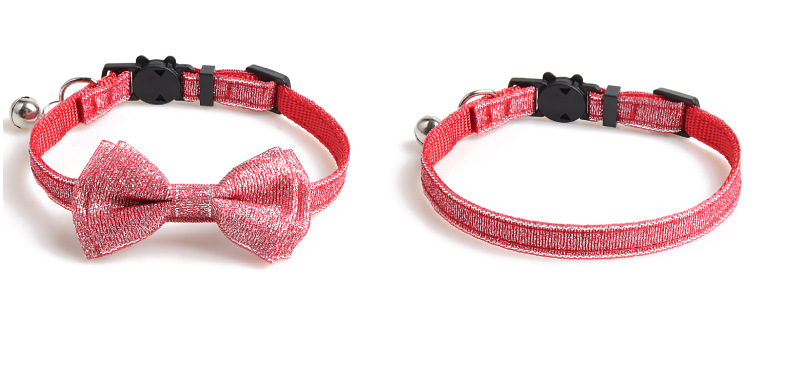 金杰特新品宠物项圈 细闪蝴蝶结猫咪项圈 带铃铛小猫项圈装饰详情6