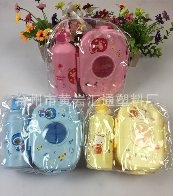 Customized 304 stainless steel lunch box for children without high-transparency preservation box, cartoon lunch box, portable preservation set 800ML pic 2