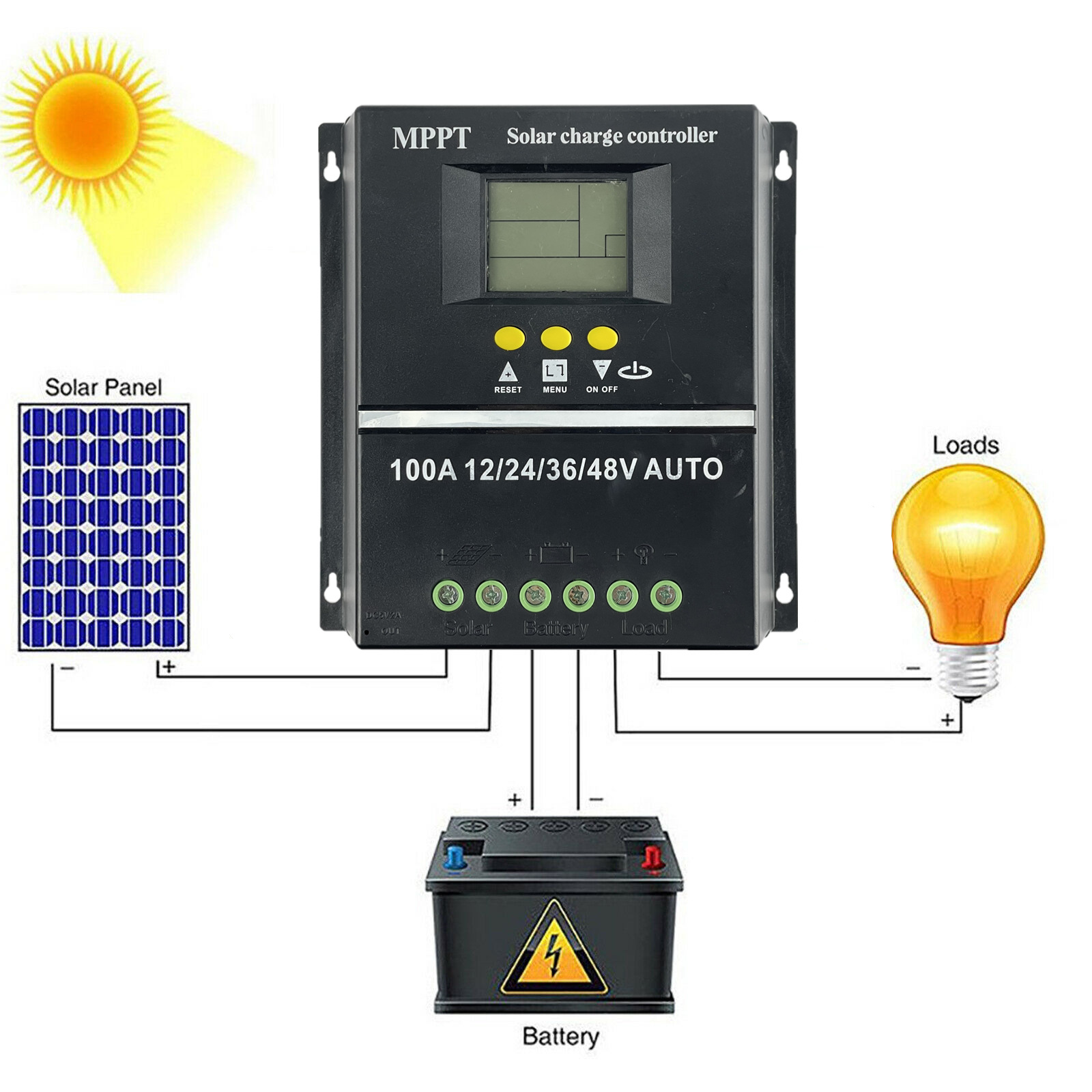 A series solar MPPT controller, solar off-grid system, power generation system, mppt charging four-voltage pic 4