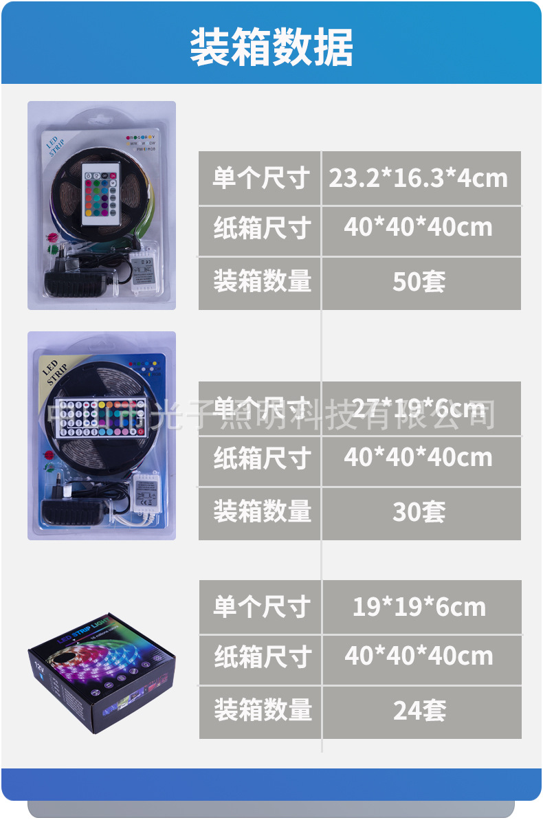 跨境热采2835rgb套装灯带5050低压软灯条蓝牙wifi遥控氛围灯详情16