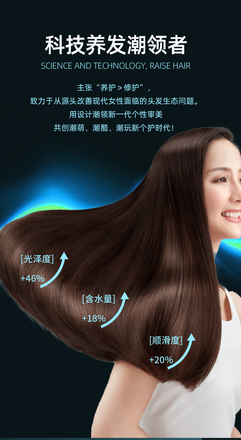Wholesale high-power, popular negative ion bladeless hair dryers, household cold and hot air hair care folding hair dryers from the manufacturer pic 2