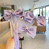 儿童发饰春夏款蝴蝶结发夹可爱公主头饰顶夹女童鸭嘴夹子 diy材料详情27