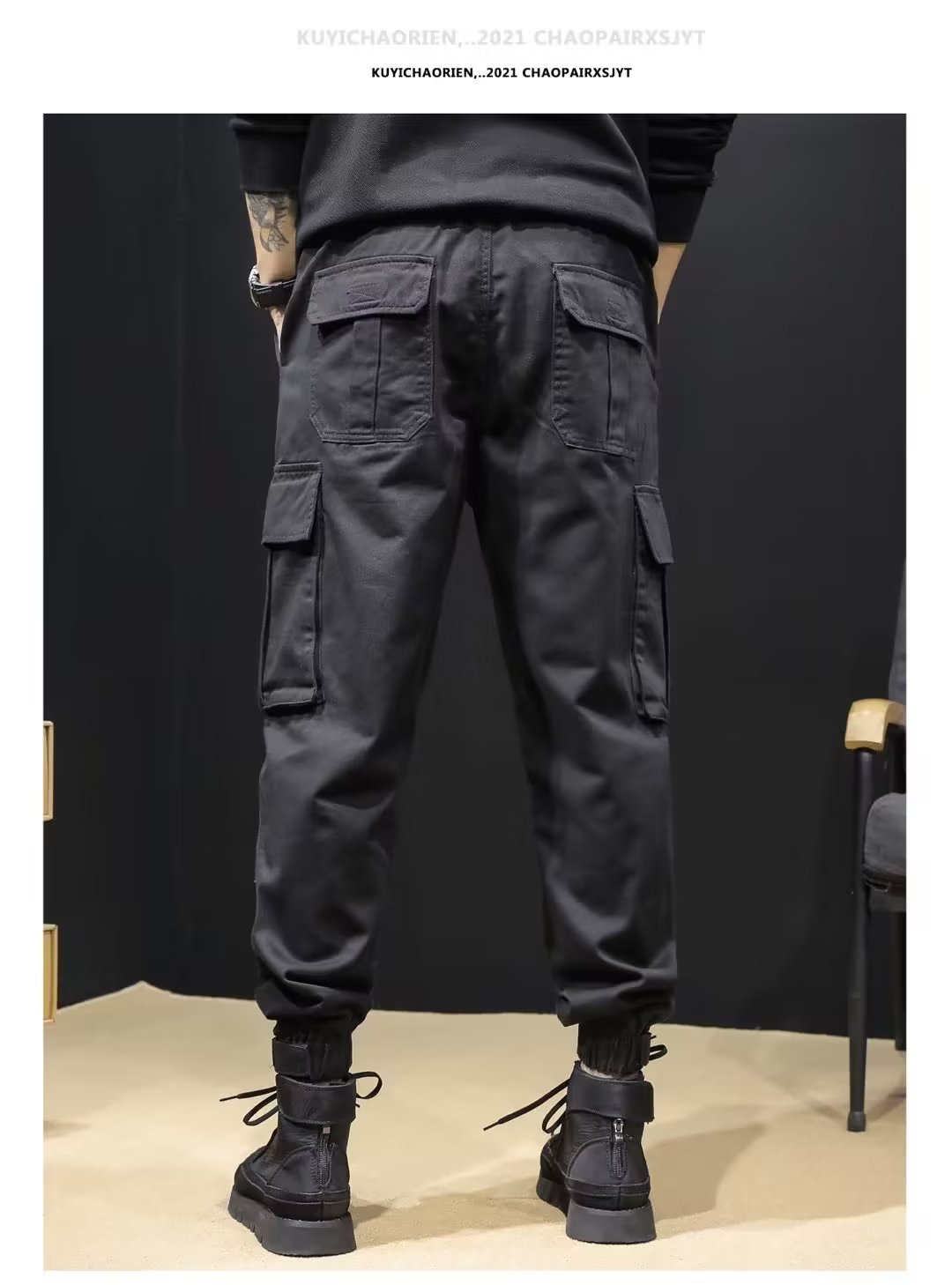 美式工装裤子男士春夏款休闲男裤2025新款大码夏季薄款工装裤男潮详情20