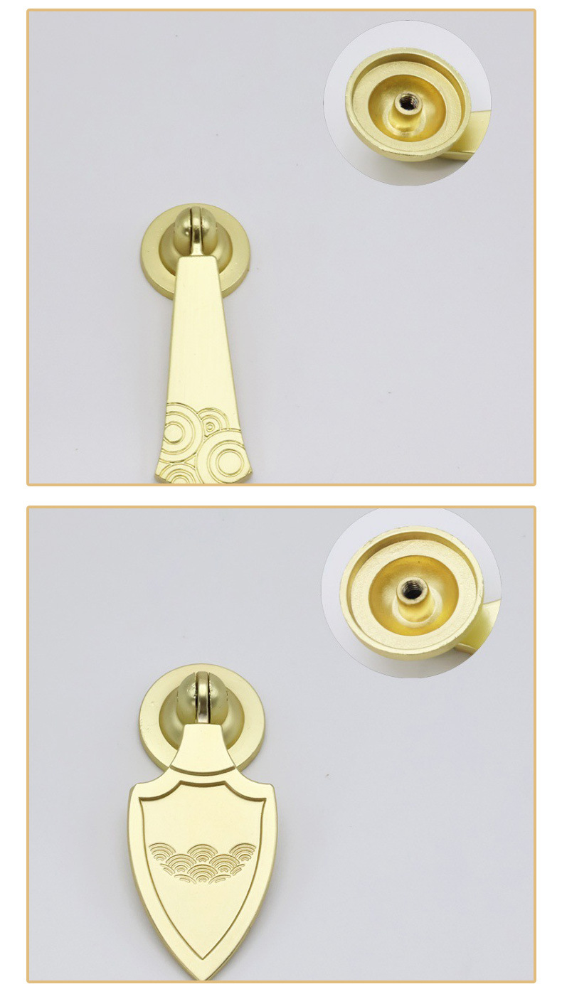 New Chinese-style solid handle zinc alloy single-hole light luxury furniture hardware wardrobe, cabinet drawer door handle is now available pic 10