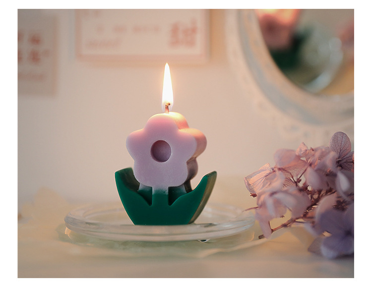 Flower scented candles Creative home decoration flower candles Scented candles electronic candles candles pic 11