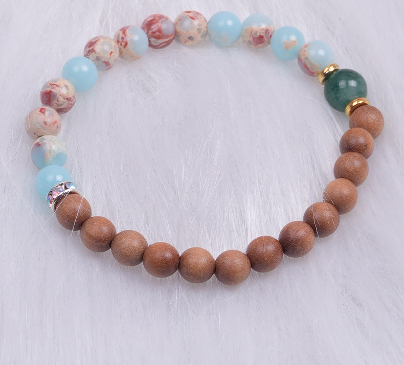 原创芭比檀香手串混搭寿山石串珠草莓晶手链手串 水晶手串男女款详情7