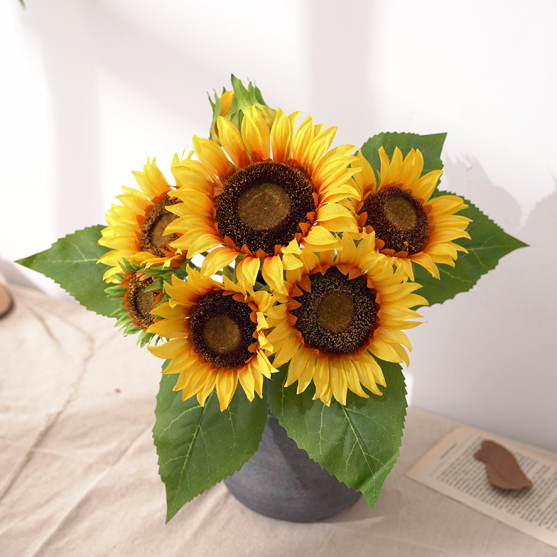 Artificial flowers, artificial lawns, artificial trees, creative high-end sunflowers, sunflower bouquets, artificial flowers for home decoration, salbutted chrysanthemums, artificial flowers, dance props, artificial flowers, artificial lawns, artificial trees pic 10