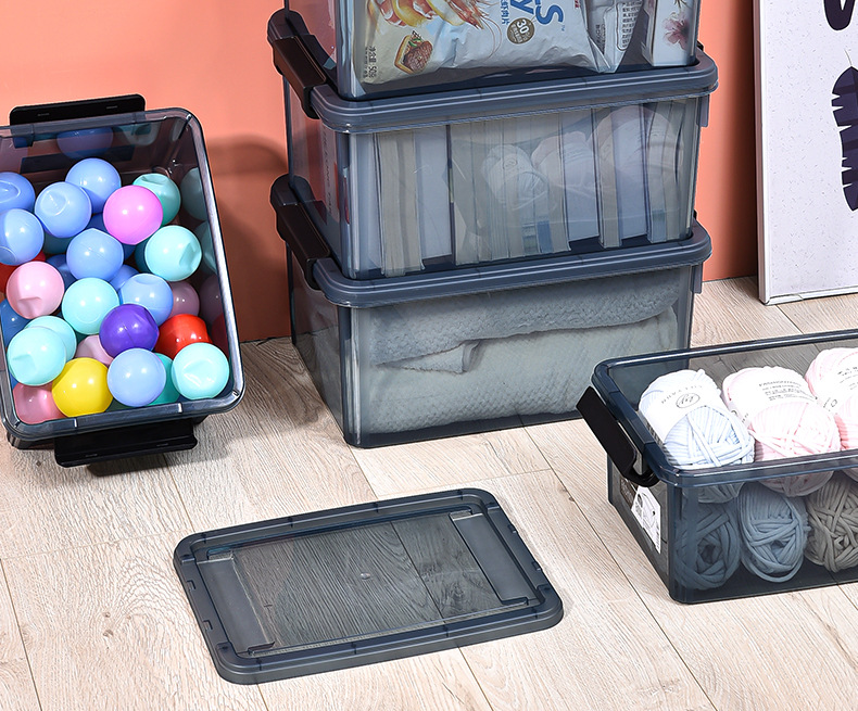 Storage box with lid, miscellaneous drawer, classification box, refrigerator storage box, portable medicine storage box, student stationery pic 14