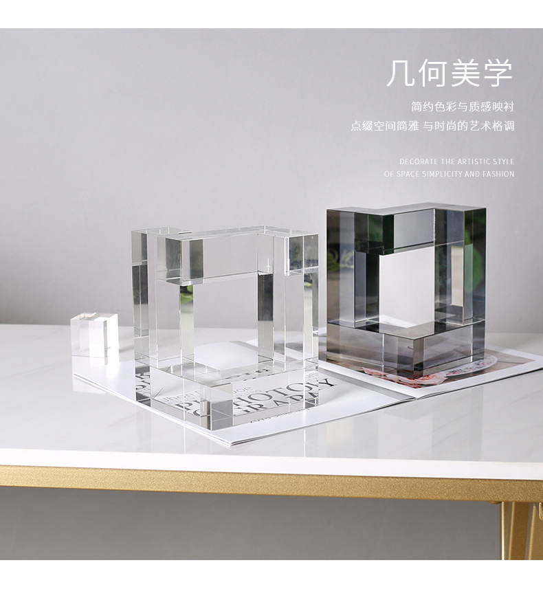 Creative crystal ornaments, modern light luxury home soft furnishings, living room TV cabinets, study decoration handicrafts pic 19