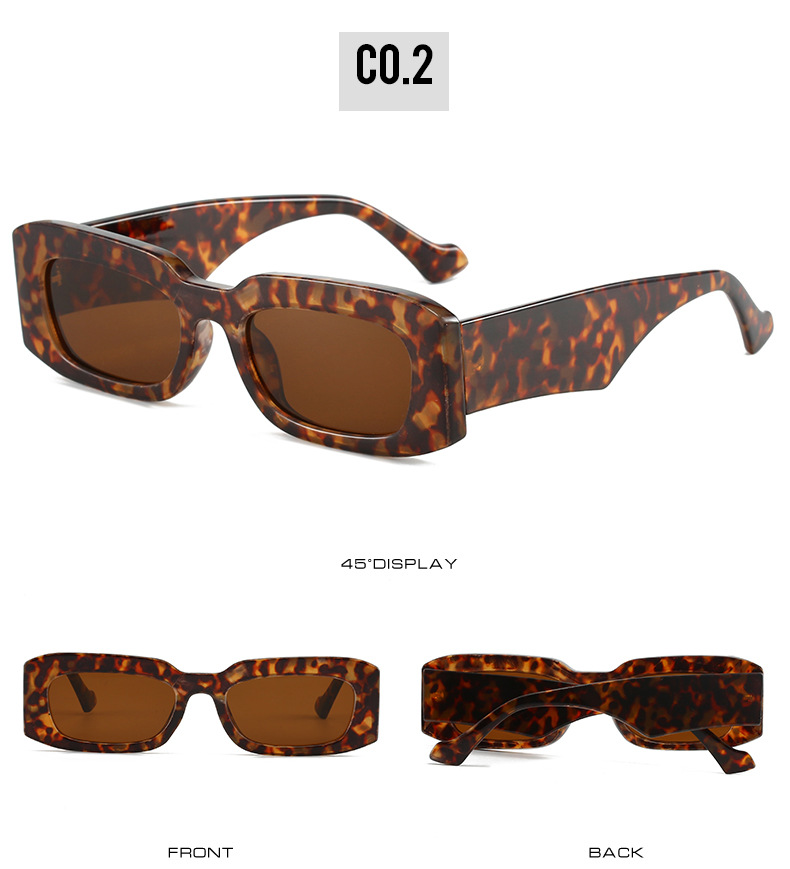 2024跨境新款简约方形太阳镜 欧美时尚品牌CU家爆款矩形百搭墨镜详情8