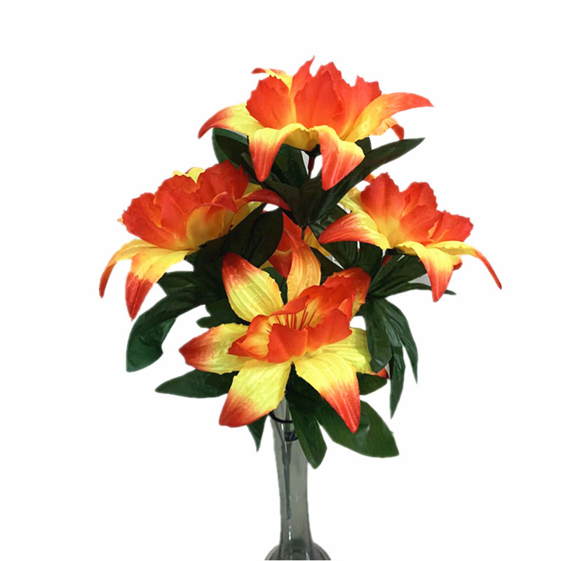 Direct sales from the manufacturer for Qingming Festival ancestral worship, including artificial rose flowers for indoor and outdoor garden decoration and 5-head seven-angled orchids pic 5
