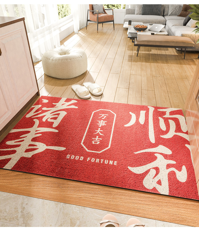 Estera de entrada China estera de piso estera de entrada doméstica estera de suelo alfombra resistente al desgaste antideslizante pvc red mat pic 13