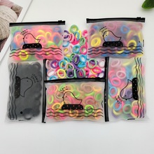 Wholesale of large colored towel loops, seamless adult rubber bands, high-elasticity ponytail tie, hair bands, headwear and hair ties pic 9