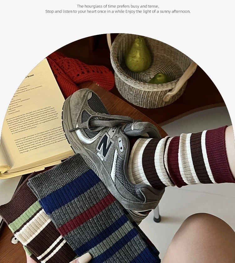Calcetines stand one piece generation vintage crash color calcetines rayas medias de mujer ins tidal otoño invierno algodón personalidad academia viento largo staps staps calcetines one piece generation pic 9