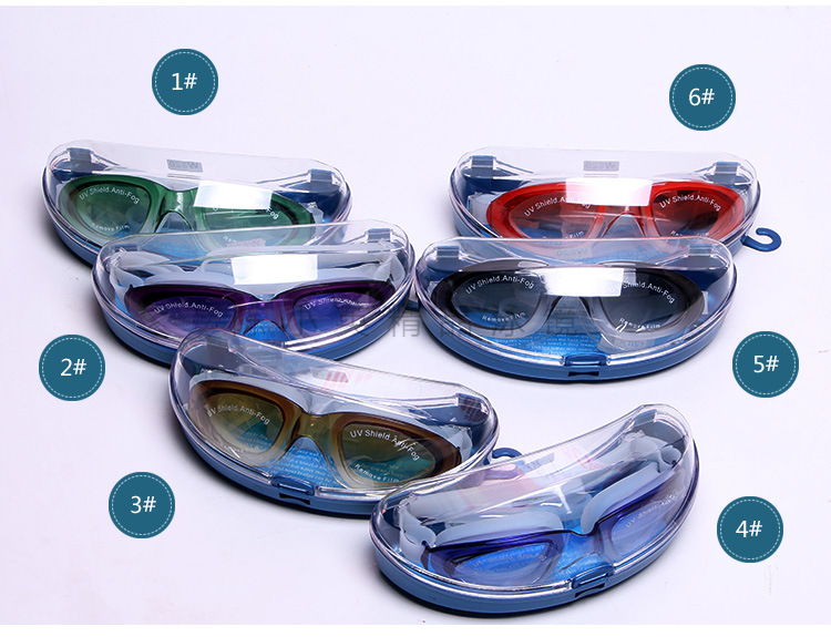 Factory direct sales of anti-fog swimming goggles, adult waterproof and UV-resistant game goggles, high-quality silicone swimming goggles pic 4