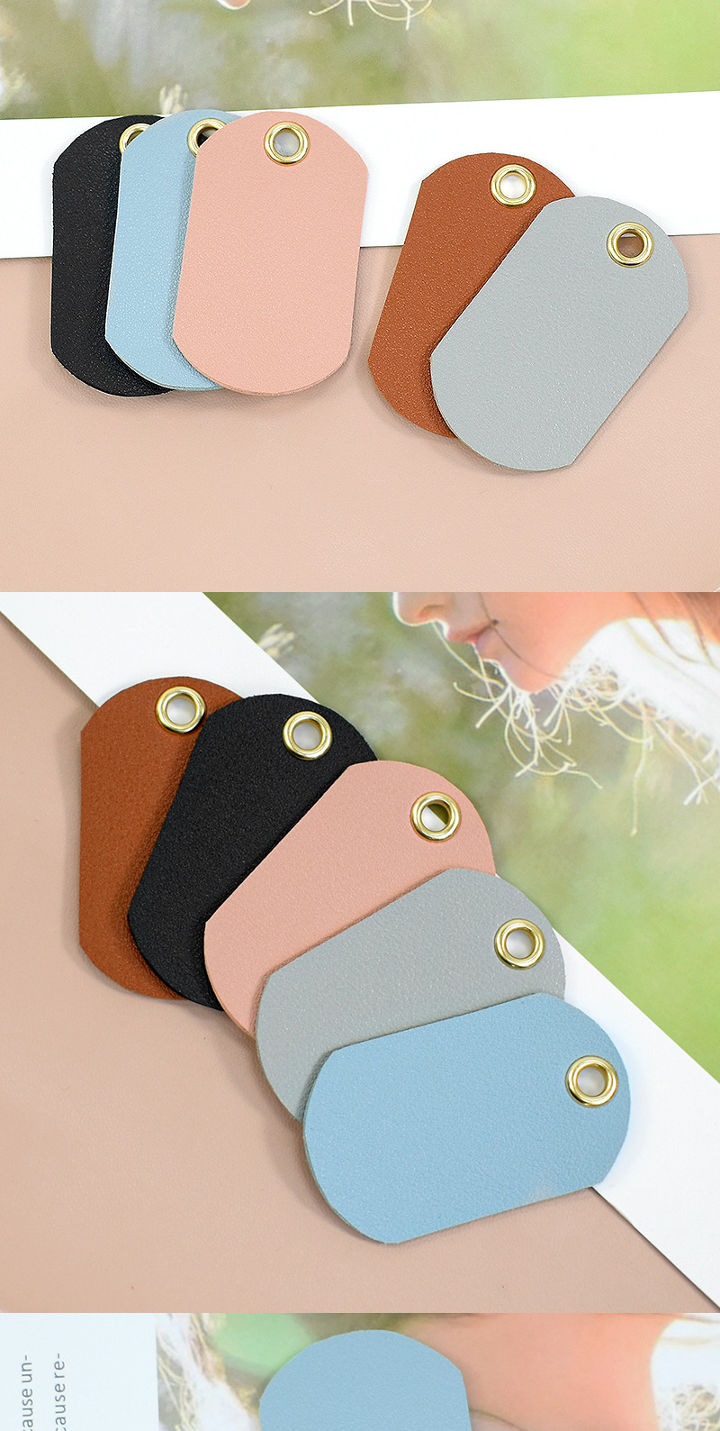 Fábrica en stock venta directa pet tag cuero lindo gato y perro etiqueta de colgante logo impreso collar anti-pérdida colgante etiqueta de identificación pic 14