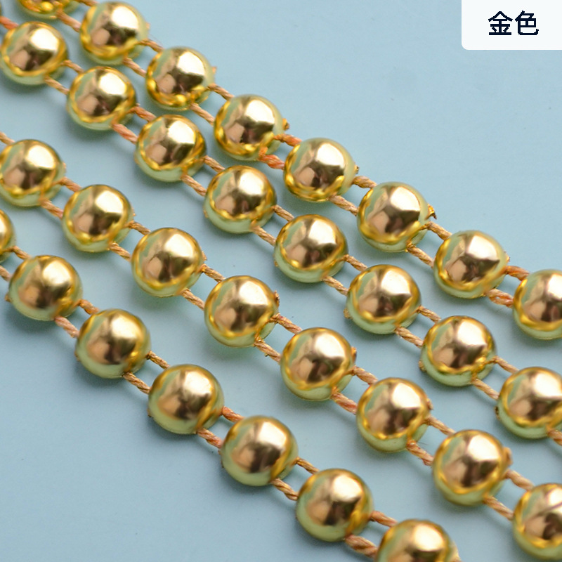 ABS semi-circular connecting beads 3mm, 4mm, 6mm, 8mm, 10mm, 12mm, handcrafted clothing accessories, DIY wedding dress curtain accessories pic 3