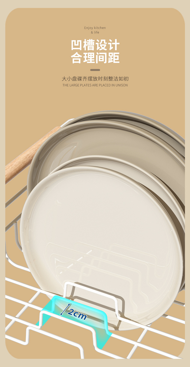 沥水碗架厨房碗碟架沥水架沥碗架家用放碟架水槽置物架碗筷滤水架详情11