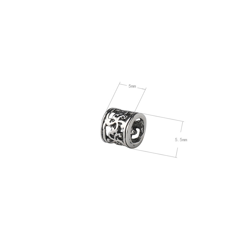 925 sterling silver accessories, 6MM Bauhinia flower bucket beads, small silver jewelry accessories, necklace spacer beads, DIY silver jewelry pic 3