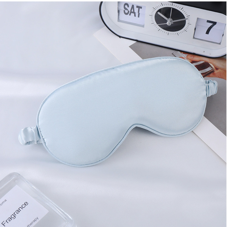 眼罩仿真丝双面桑蚕丝遮光睡眠眼罩加印logo户外出行必备现货批发详情53