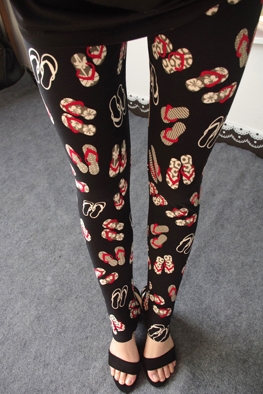 New spring dress, large-sized stretch, colorful star graffiti, personalized leggings for women pic 87