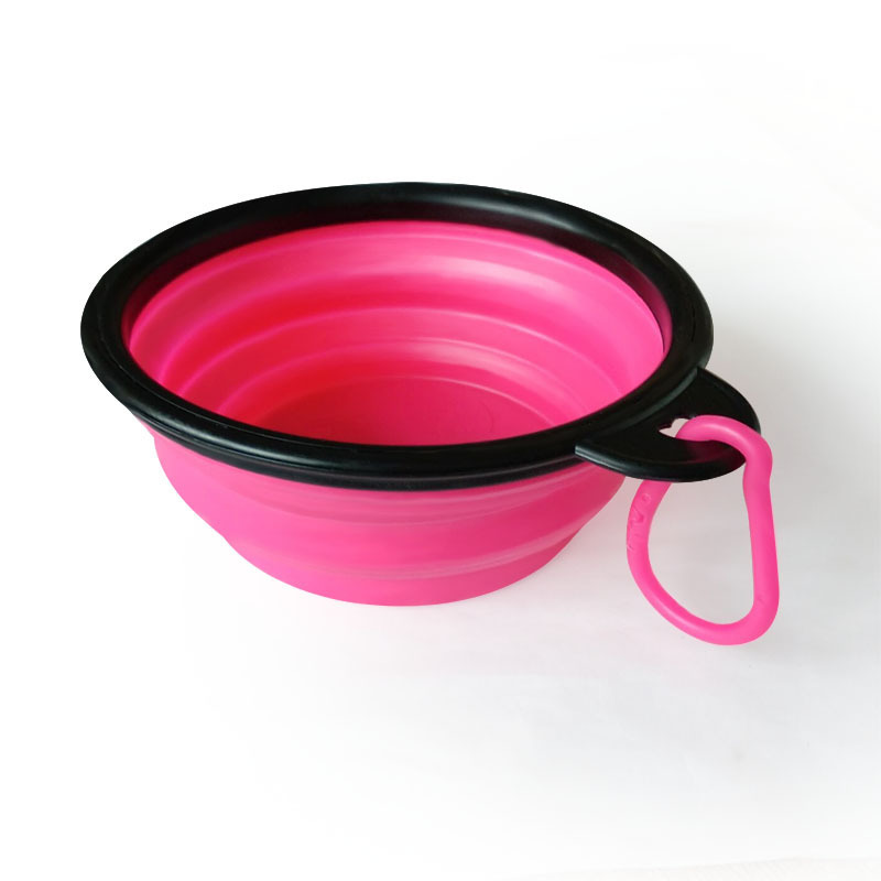 Folding bowl for dog outdoor travel, black-framed dog food bowl, dog water bowl with buckle, tpr anti-choking bowl pic 10