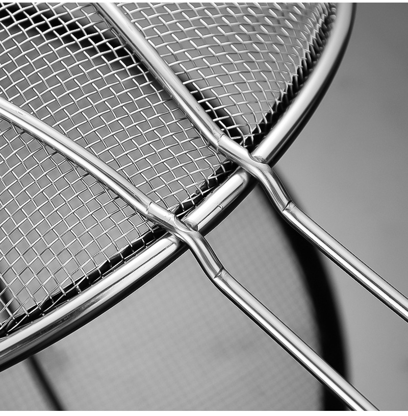 Stainless steel wooden handle mesh large strainer, commercial hot pot spoon, oil grid, hotel supplies, ladle, deep-frying and noodle ladle pic 5