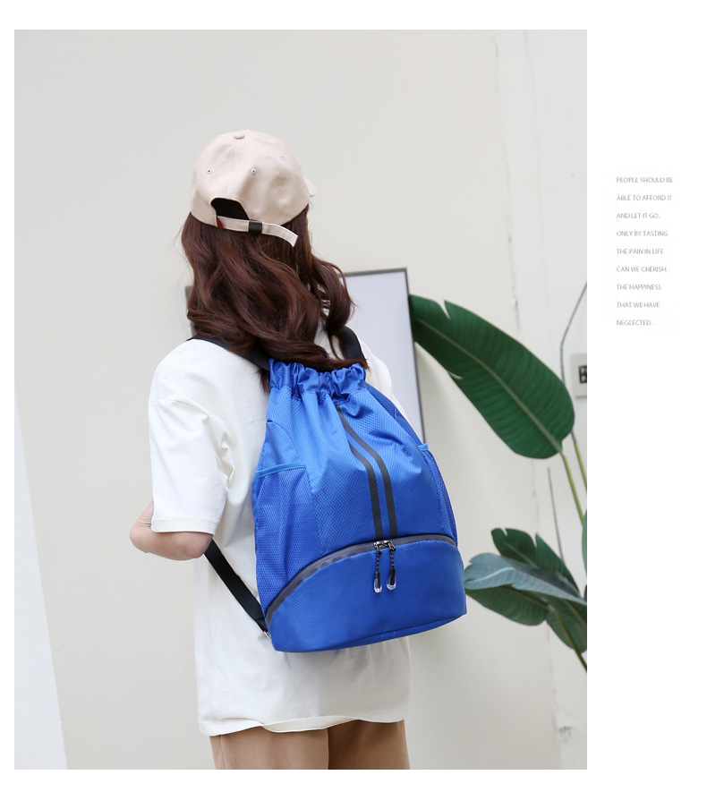 束口袋抽绳双肩包篮球包干湿分离游泳包男篮球袋球袋学生便携书包详情14