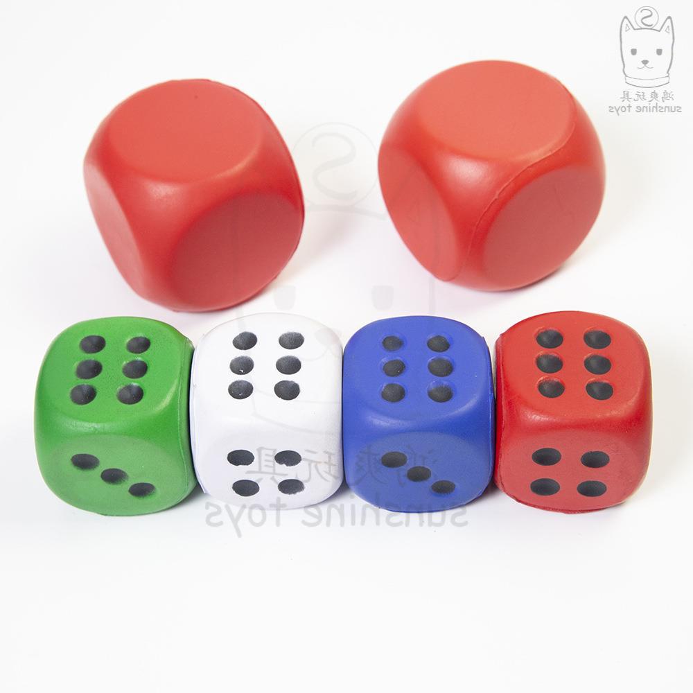 Cross-border factory soft solid dice, pu foam sponge balls, rounded corner squares, large color pieces promotional game handicrafts pic 7