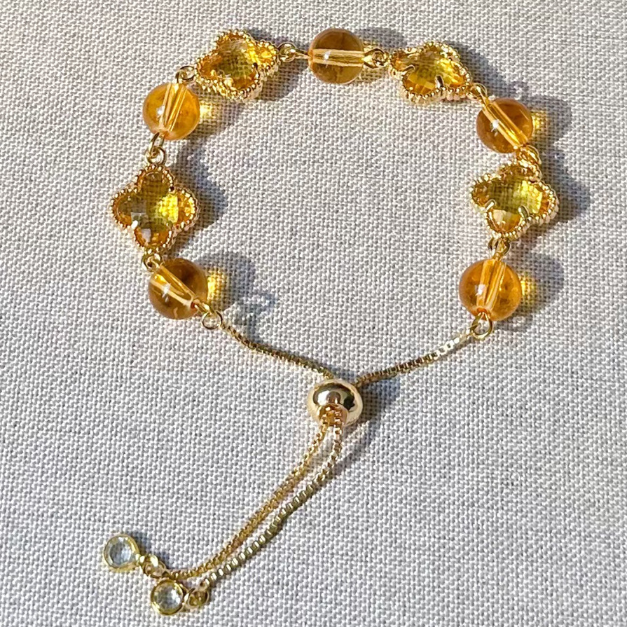 Natural crystal bracelet, four-leaf clover, natural amethyst bracelet, strawberry crystal white crystal, fashionable, light luxury and high-end feel pic 13