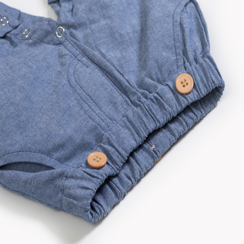 Summer male baby gentleman sets, baby crawling suits, overalls, two-piece sets, British-style cool evening gowns for foreign trade pic 23