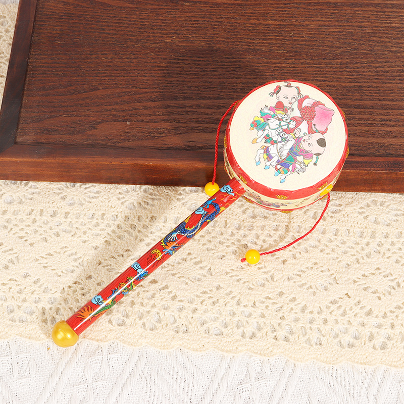 儿童乐器传统吉祥拨浪鼓抓周用品布置礼物男宝女孩抓阄玩具批发详情4