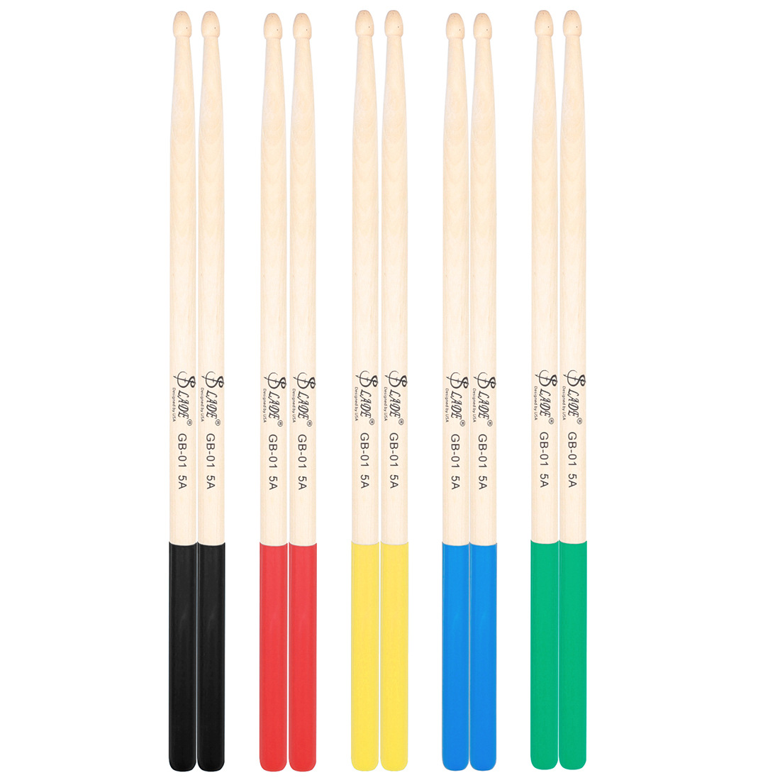 Colorful drumsticks, drum kits, jazz drums, 5A solid wood drumsticks, children, adults, beginners, practice drumsticks wholesale pic 4