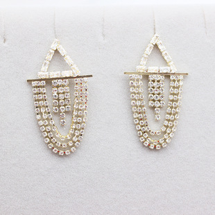 韩国东大门耳环925银针一件代发耳饰新款创意款C型锆石圆圈耳钉女详情3