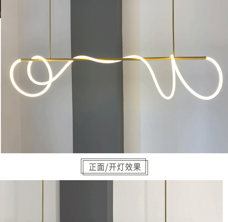 Postmodern restaurant, long chandelier, creative hose, art bar counter, designer, coffee shop, art lights, notes pic 6