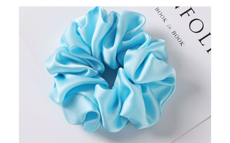 Wholesale French satin large intestine hair band, Korean style ins solid color fabric high-end hair accessory, extra-large pig large intestine hair band pic 16