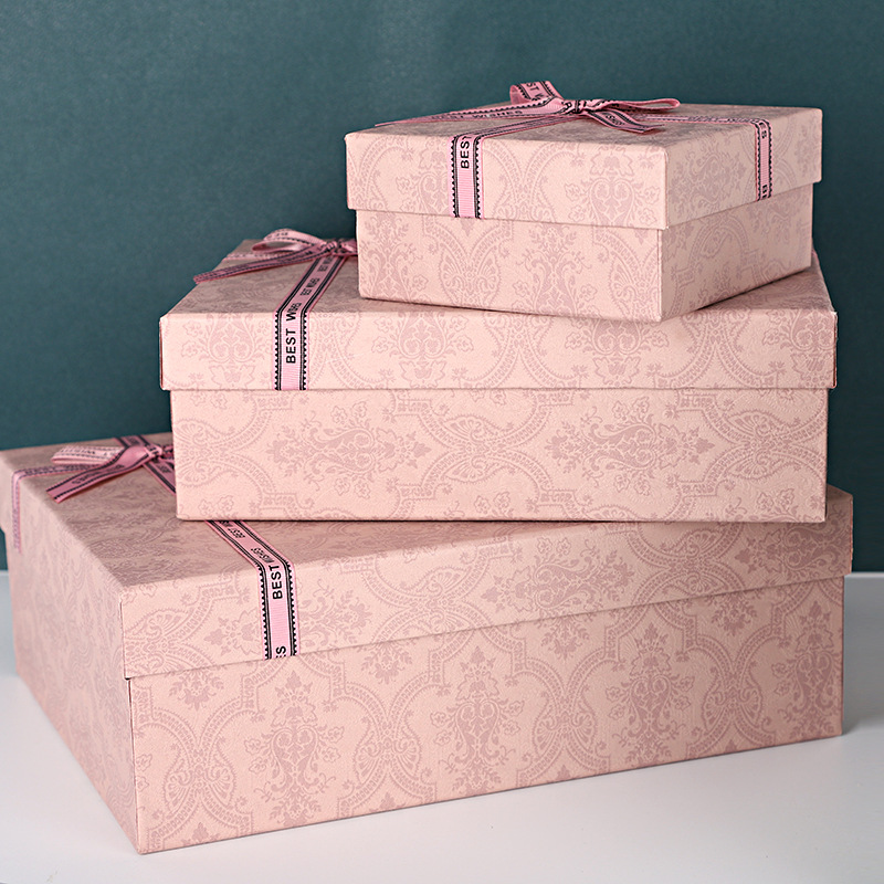 高端轻奢粉红礼物盒女神节伴手礼盒情人节礼品盒神秘紫色口红礼盒详情12