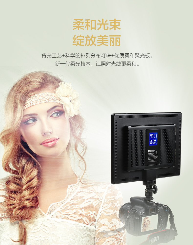 Fengbiao SL-192AI 19.5W fill light, built-in battery, photography light, beauty, portable phone fill light pic 4