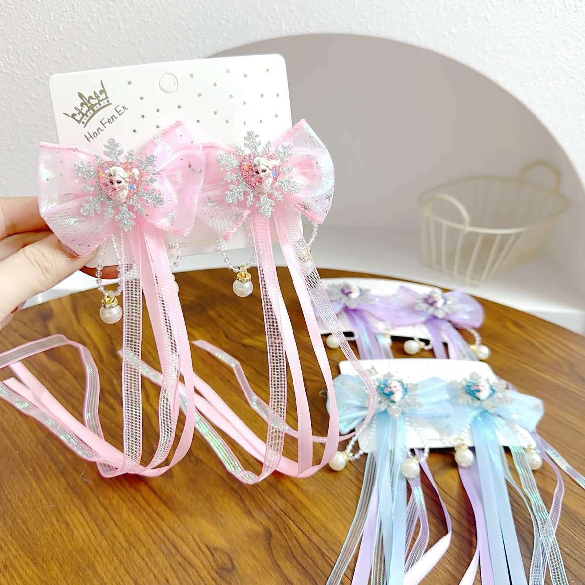 冰雪奇缘儿童发夹韩国公主发饰可爱艾莎公主假发辫儿童对夹发饰详情14