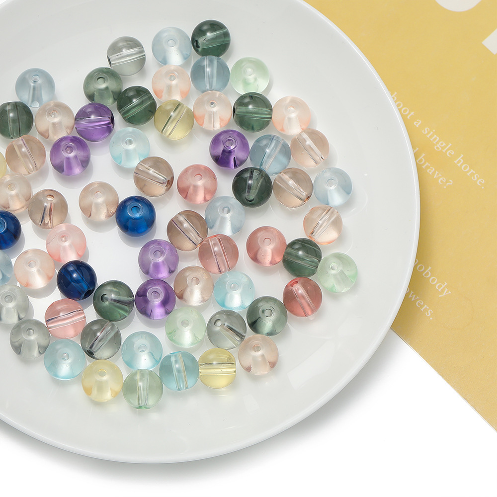 8mm glass beads, transparent crystal beads, round beads, loose beads, diy accessories, high-transparency glass beads, hand-strung beads and matching beads pic 16
