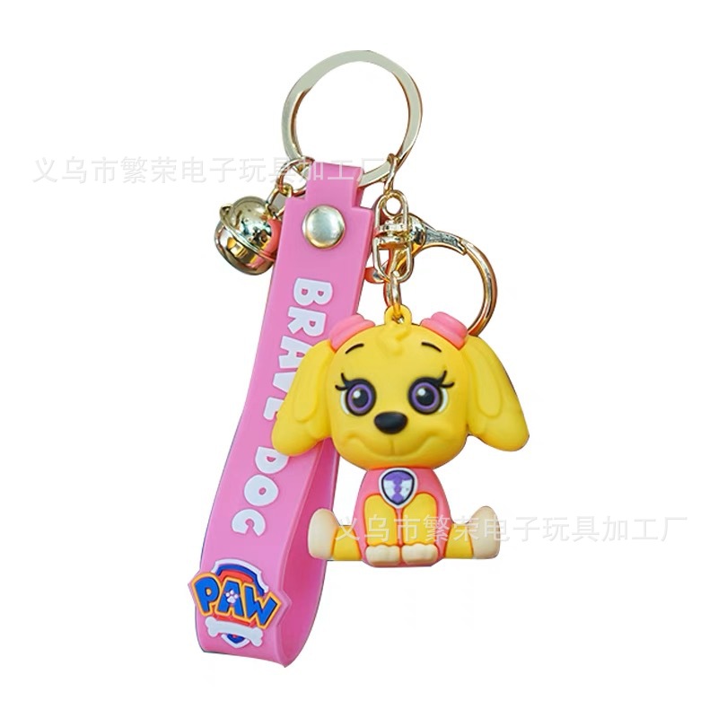 卡通汪汪队硅胶钥匙链可爱立体公仔汽车小挂饰创意情侣书包钥匙扣详情5