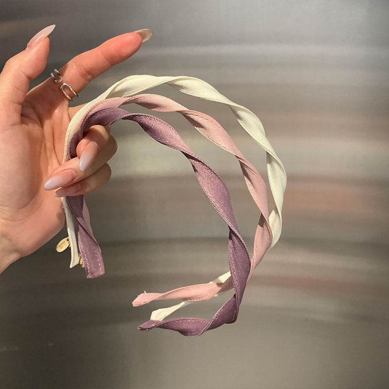 一款两戴！章若楠同款手工丝带螺旋发箍女不勒头扭扭纹压发头箍详情13