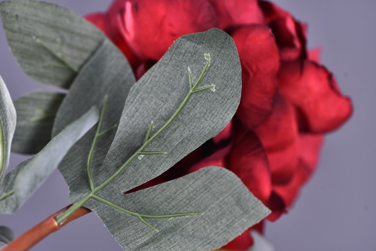 Factory direct sales of 2 simulated peonies, retro charred edge simulated peonies, soft decoration floral art for living rooms, lobbies and homestays pic 62