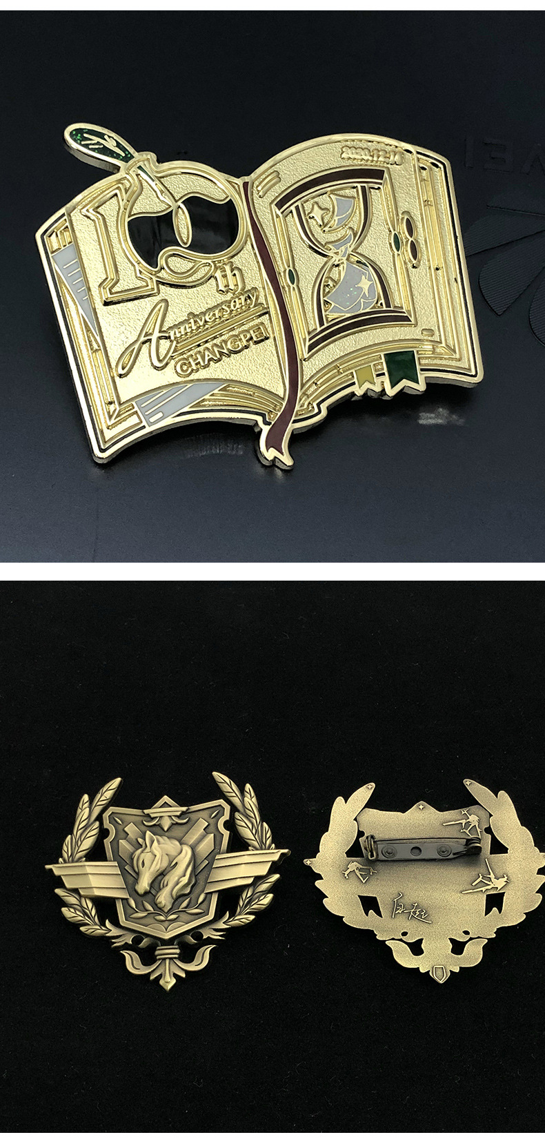 Customized commemorative metal badges for the cartoon baking paint conference, school emblems, enamel brooches, badges and badges pic 17