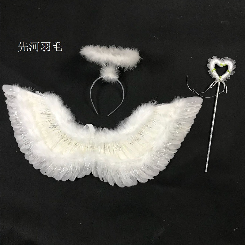 天使羽毛翅膀婴儿摄影百天照道具 玩偶娃娃宠物装饰  服装配饰详情9