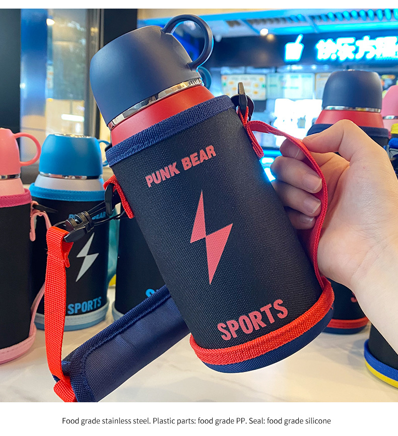Punk Bear brand large-capacity 316 insulated flasks, 1L large water cups, portable outdoor water bottles, insulated cups wholesale pic 27